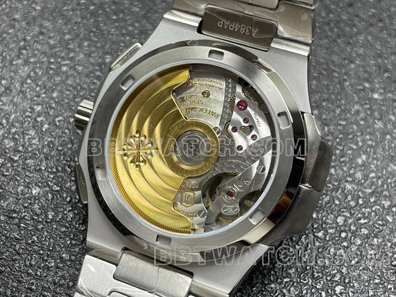Patek Philippe collectible Watches Sport Elegant Gray Plate Mechanical Steel Strap Model 5990 Back Actual Picture