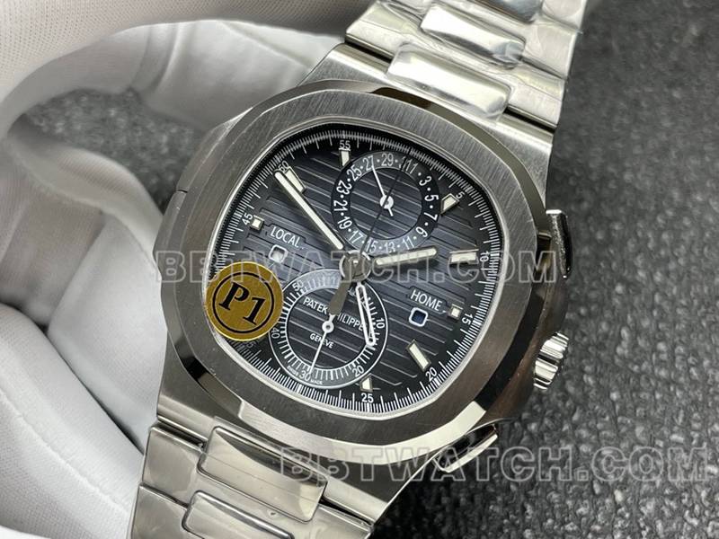 Patek Philippe Top collectible watches Sport Elegant Blue Plate Mechanical Steel Strap Models 5990 Front Actual Photos