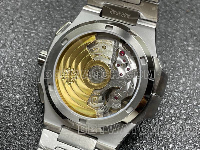 Patek Philippe Top collectible watches Sport Elegant Blue Plate Mechanical Steel Strap Model 5990 Back Actual Pictures