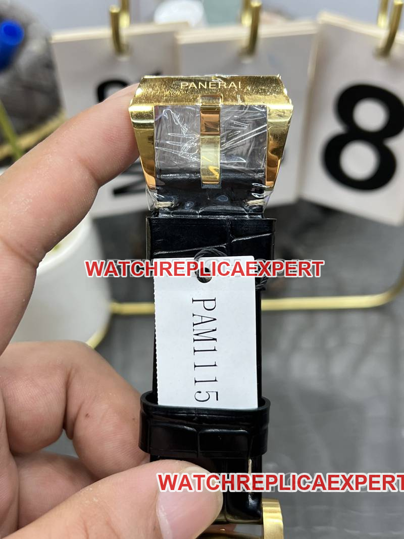 Panerai collectible watch VS Factory Lumino black dial mechanical leather strap model Pam1115clasplive photos