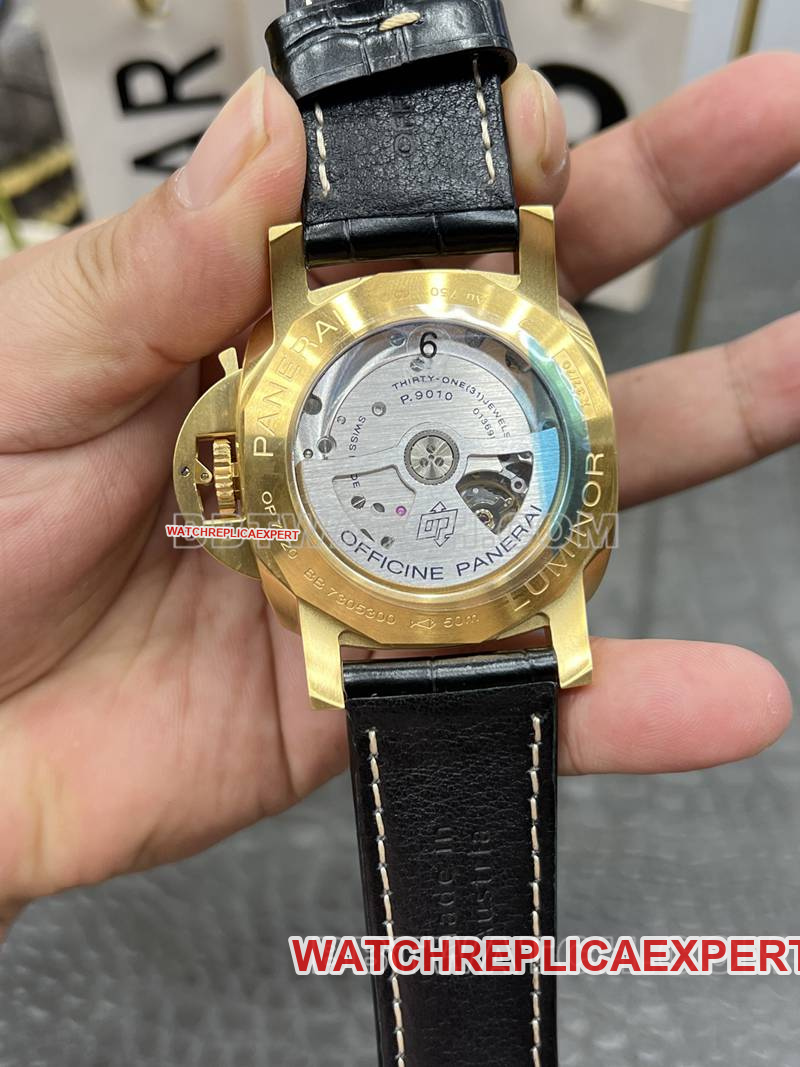 Panerai collectible watch VS Factory Lumino black dial mechanical leather strap model Pam1115caseback live photo