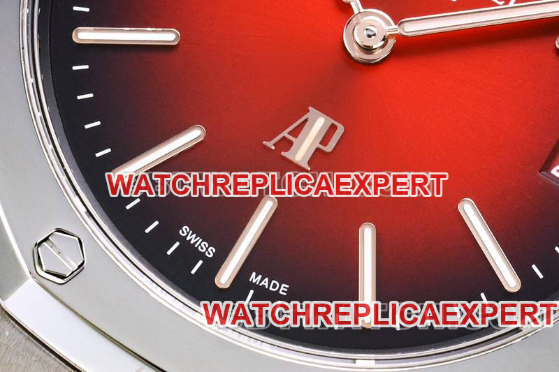 Audemars Piguet1:1replica watch ZF FactoryRoyal Oak smoked burgundy plate mechanical steel bracelet model 16202front live photo