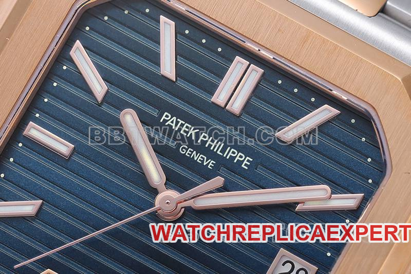 Patek Philippe collectible watch PPF Factory45MMblue dial mechanical gold steel bracelet model 5821front live photo