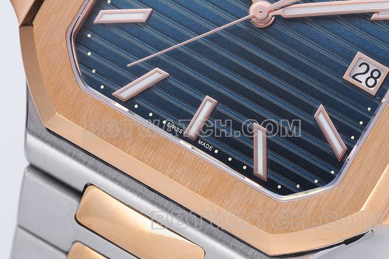 Patek Philippe collectible watch PPF Factory45MMblue dial mechanical gold steel bracelet model 5821front live photo
