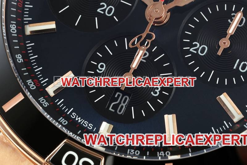 Breitling top collectible watches TF factory mechanical chronograph black disk 44mm rose gold steel belt models front real picture