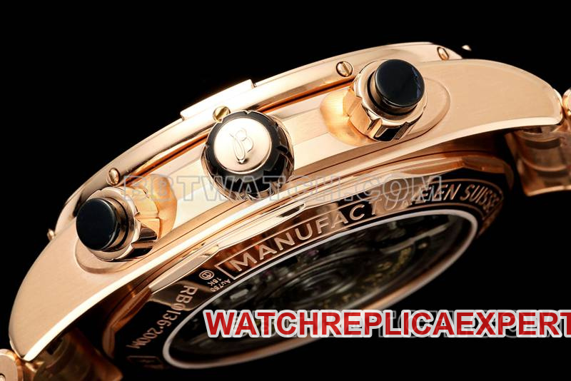 Breitling optimal collectible watches TF factory mechanical chronograph green disk 44mm rose gold steel belt models side actual photo