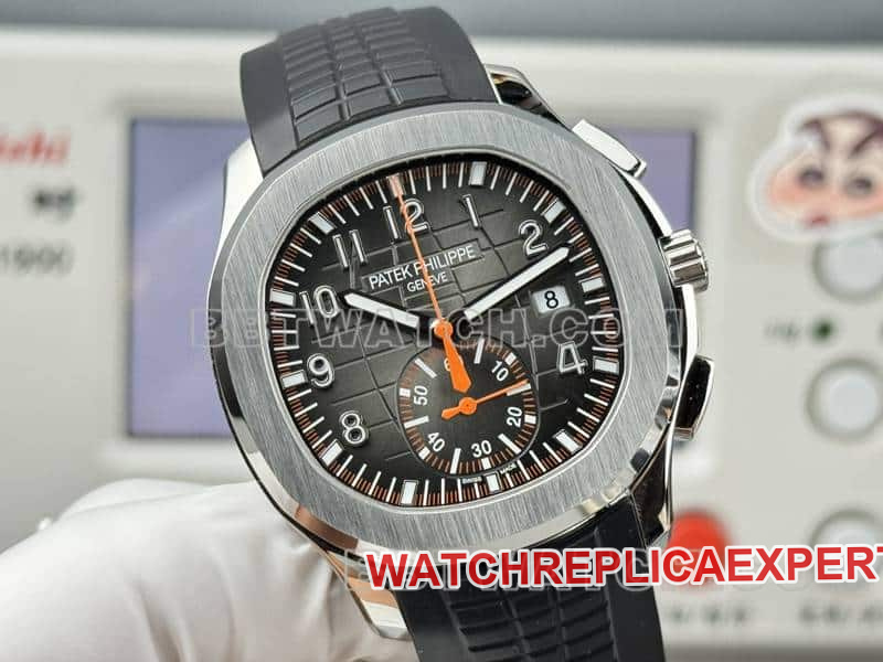 Watches Patek Philippe P1 Factory Grenade Black Plate Mechanical Black Rubber Model 5968 Front Actual Picture