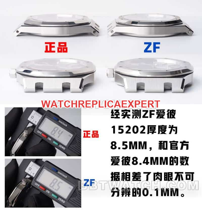 ZFRoyal Oak real and fake comparison evaluation Audemars Piguettop-tier watch 15202side live photo
