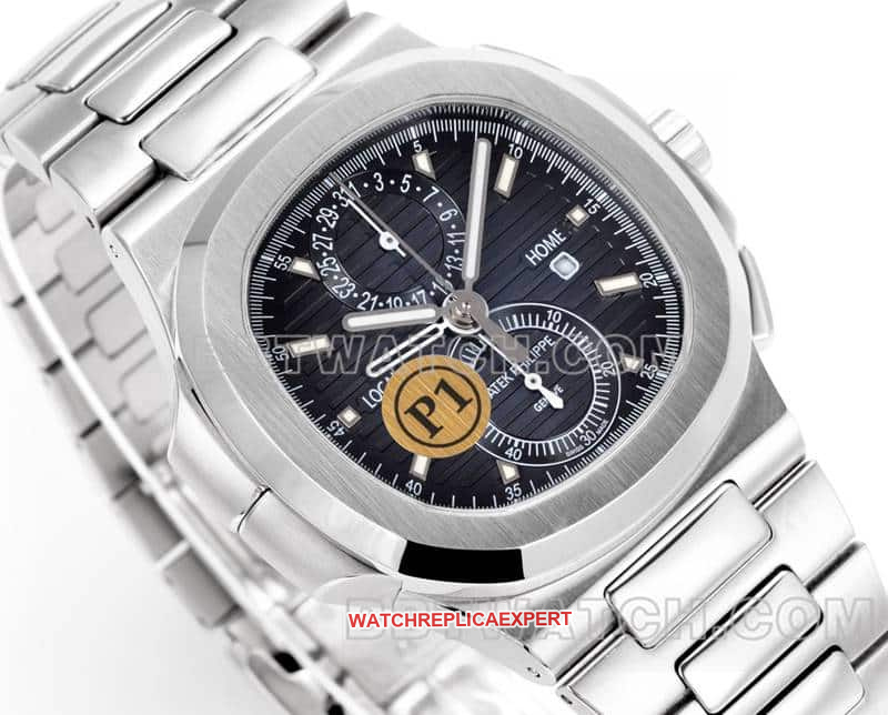 Sporty and elegant top-tier watch P1 factory Patek Philippeblue dial mechanical steel bracelet model 5990front live photo