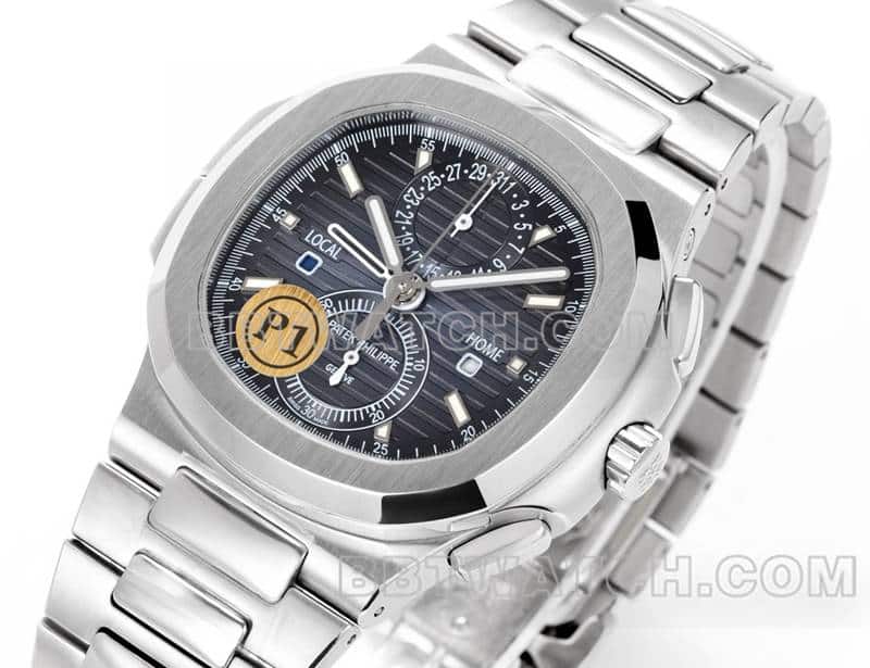 Sporty and elegant top-tier watch P1 factory Patek Philippeblue dial mechanical steel bracelet model 5990front live photo