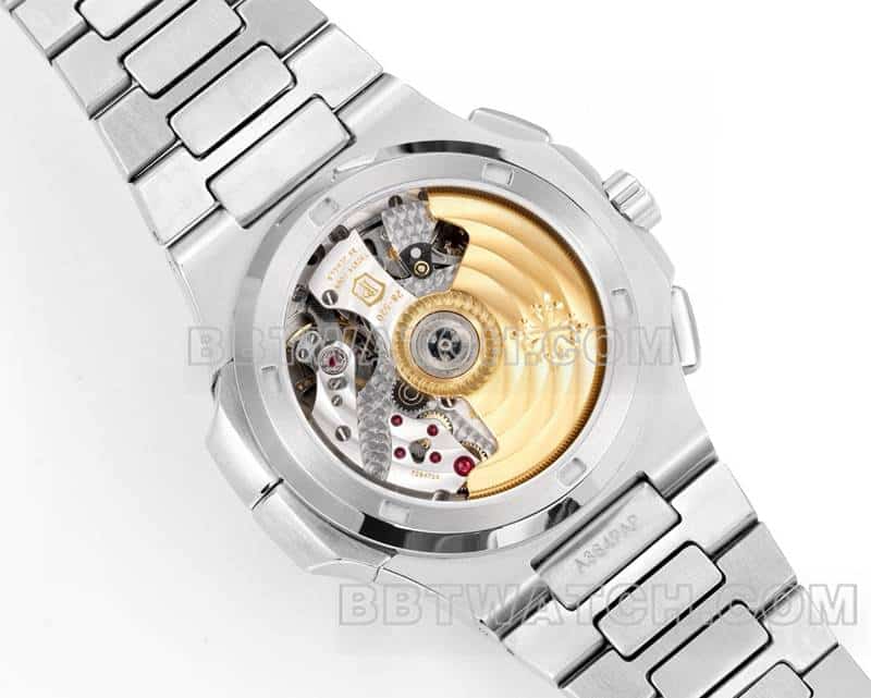 Sporty elegant top-tier watch P1 factory Patek Philippeblue dial mechanical steel bracelet model 5990caseback live photo