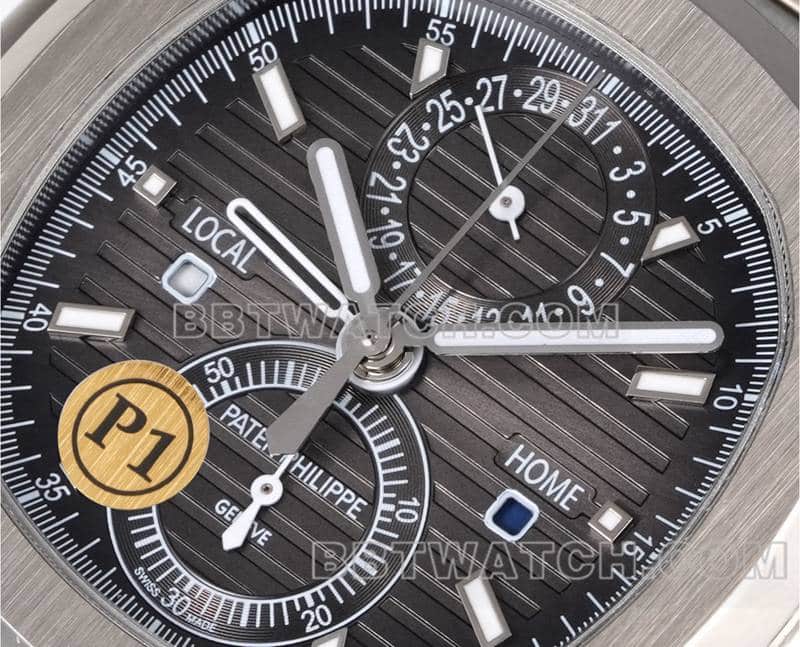 Sporty and elegant optimal watch P1 factory Patek Philippeblack dial mechanical steel bracelet model 5990front live photo