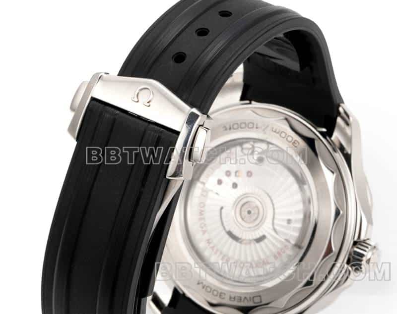 Omegatop-tier watch OR factory Seamaster 300m black dial mechanical black rubber model braceletlive photos