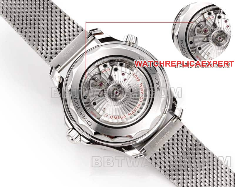 Omega1:1replica watch OR factory Seamaster 300m black dial mechanical steel bracelet caseback live photo