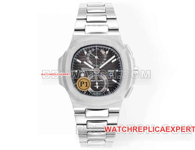 Sporty and elegant optimal watch P1 factory Patek Philippeblack dial mechanical steel bracelet model 5990front live photo