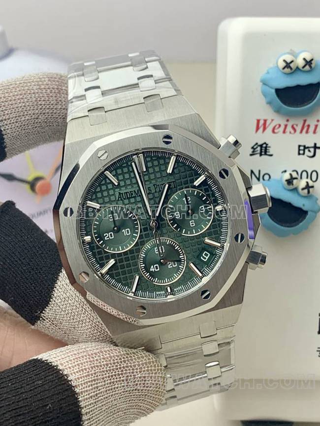 1:1replica watch Royal OakBLS factory Audemars Piguetgreen dial mechanical 26420front live photo