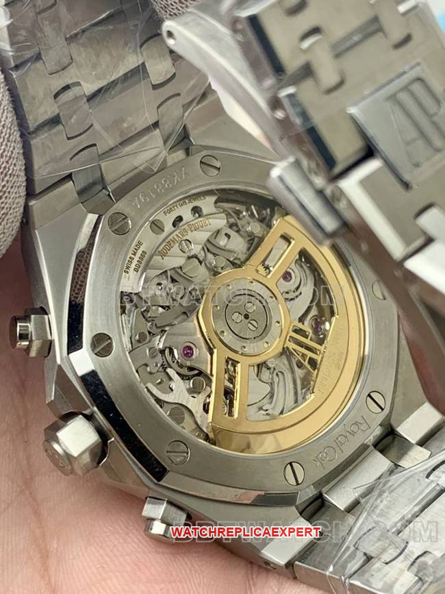 1:1replica watch Royal OakBLS factory Audemars Piguetgreen dial mechanical 26420caseback live photo