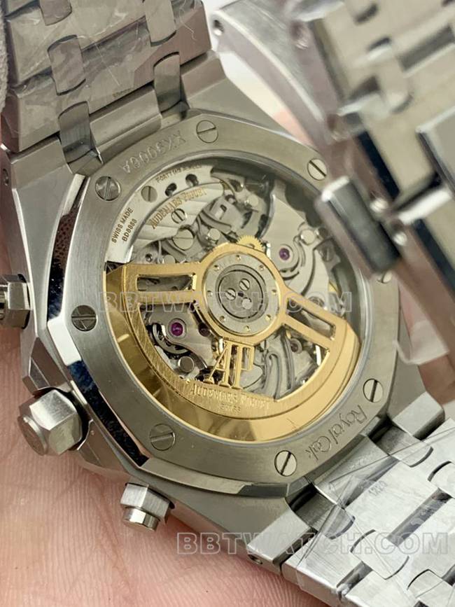 collectible watch Royal OakBLS factory Audemars Piguetblue dial mechanical 26420caseback live photo