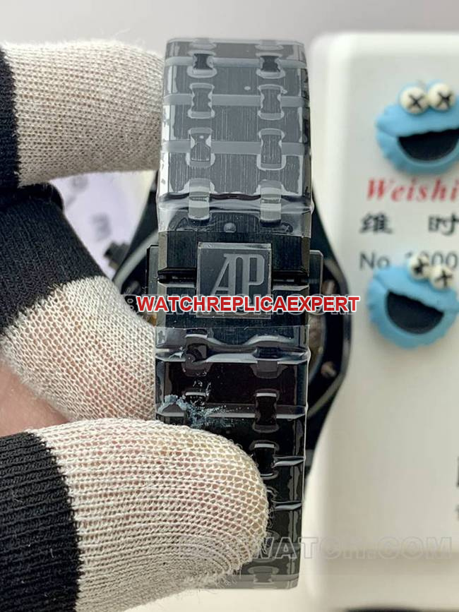 top-tier watch BLS factory Audemars PiguetRoyal Oak black ceramic mechanical 26420braceletlive photos