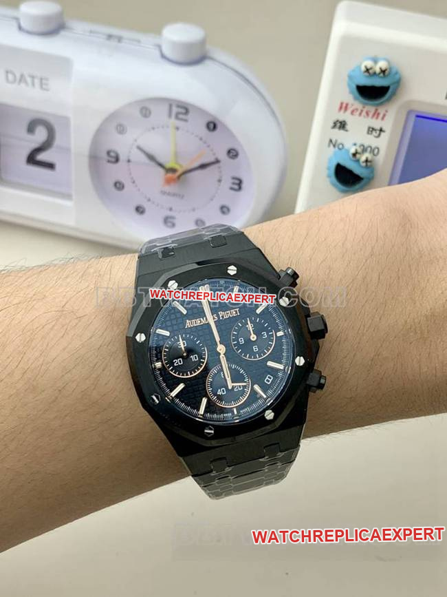 top-tier watch BLS factory Audemars PiguetRoyal Oak black ceramic mechanical 26420front live photo