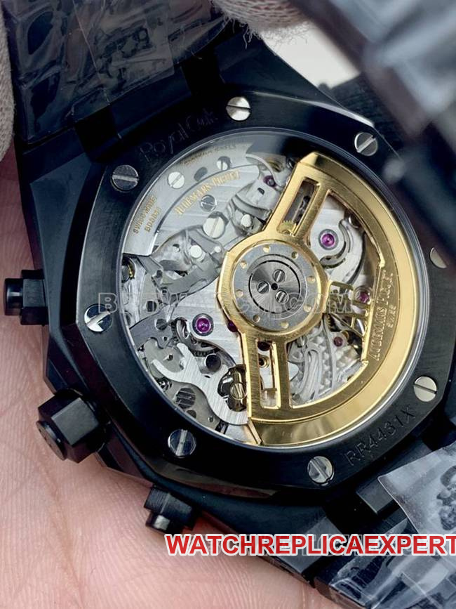 collectible watch BLS factory Audemars PiguetRoyal Oakblue dial black ceramic mechanical 26420caseback live photo