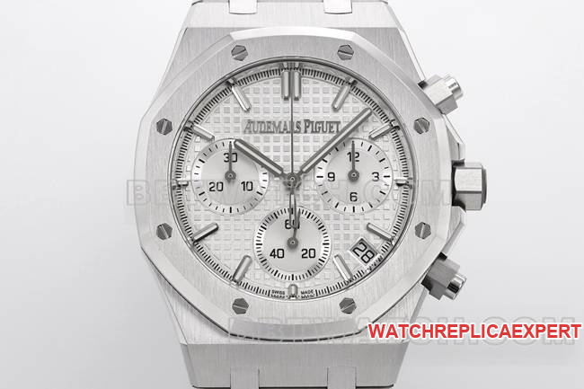 1:1replica watchZF FactoryRoyal OakAudemars Piguetsilver dial mechanical 26240front live photo