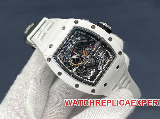 collectible watch Richard MilleRM30-01 white ceramicfront live photo