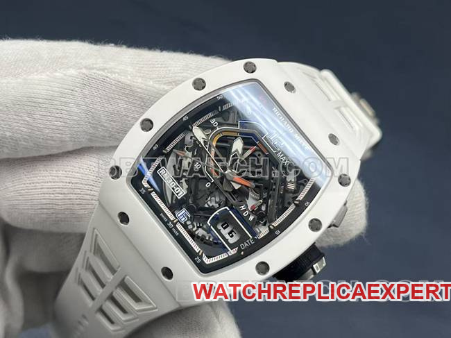 collectible watch Richard MilleRM30-01 white ceramicfront live photo