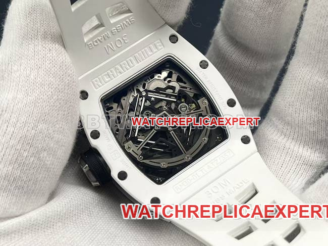collectible watch Richard MilleRM30-01 white ceramiccaseback live photo