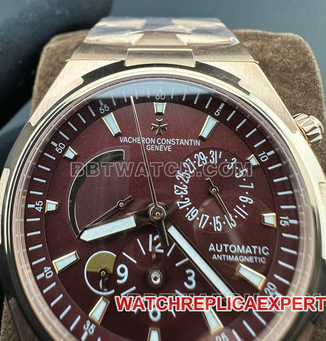 Top collectible watches Across The Sea 9F Vacheron Constantin Rose Gold Dark Brown Plate Mechanical 47450 Front Actual Picture