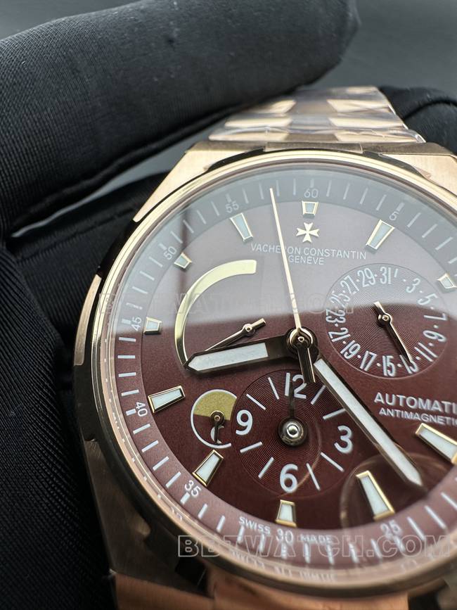 Top collectible watches Across The Sea 9F Vacheron Constantin Rose Gold Dark Brown Plate Mechanical 47450 Front Actual Picture