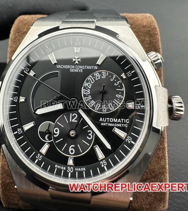 collectible watch Zonghengsihai 9F factory Vacheron Constantinblack dial mechanical rubber model 47450front live photo
