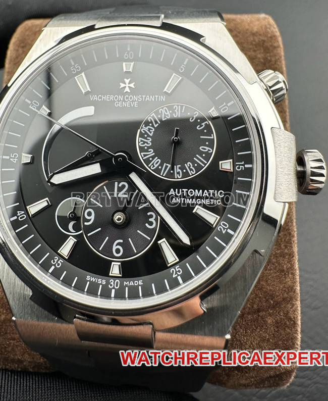 collectible watch Zonghengsihai 9F factory Vacheron Constantinblack dial mechanical rubber model 47450front live photo