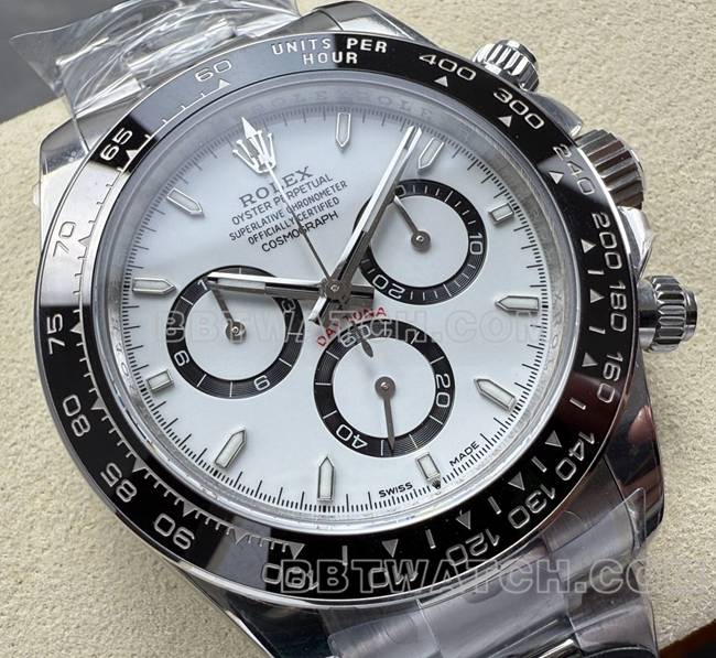 Watch Daytona UFO Factory Rolex White Plate 4131 Mechanical Front Actual Picture