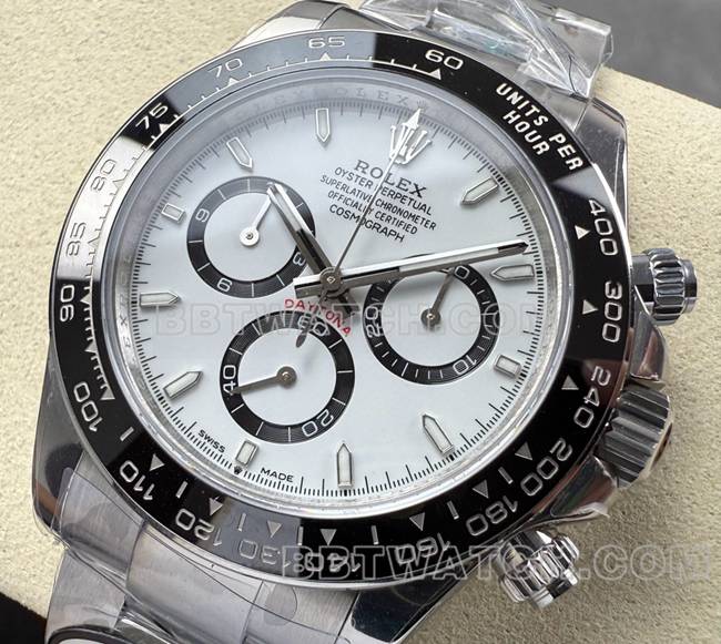 Watch Daytona UFO Factory Rolex White Plate 4131 Mechanical Front Actual Picture
