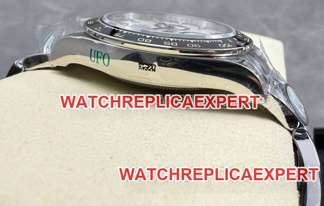 Watch Daytona UFO Factory Rolex White Plate 4131 Mechanical Side by Side Actual Picture