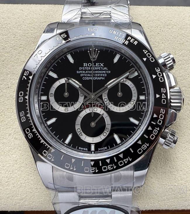 collectible watch DaytonaUFO factory Rolexblack dial4131 mechanical front live photo