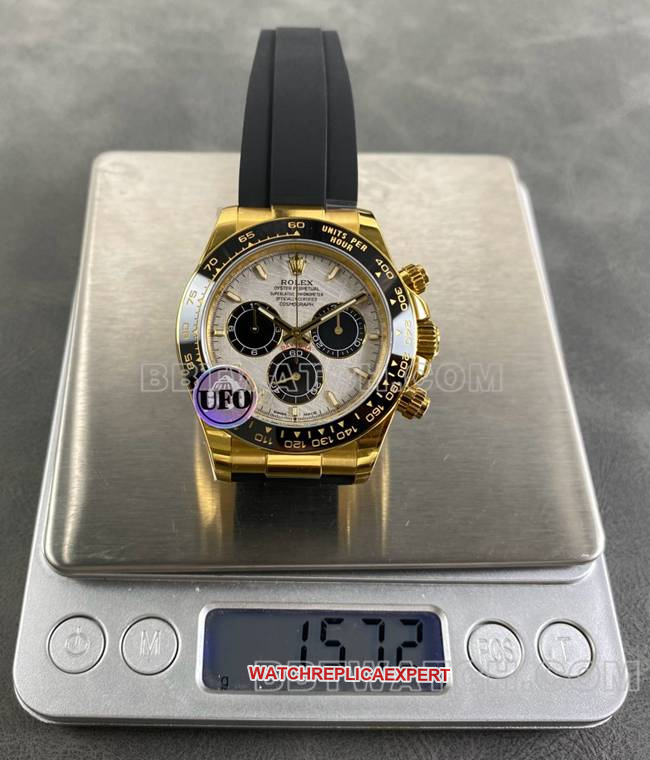 Watch Daytona UFO Factory Rolex Gold Case Meteorite Dial 4131 Mechanical Weight Real Shot Photo