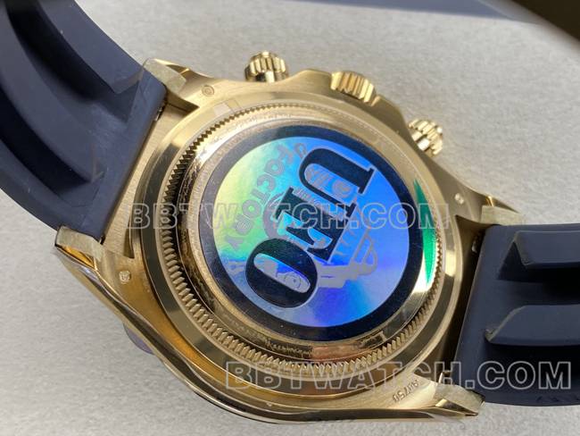 Watch: Daytona from UFO Factory—Rolex Gold Case with Meteorite Dial, 4131 Mechanical Movement—Actual Photos of the Back