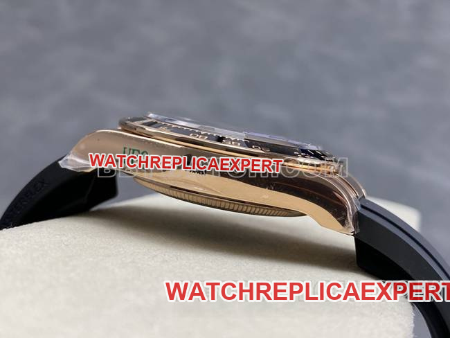 watch UFO factory DaytonaRolexrose gold shell brown plate 4131 mechanical side live photo