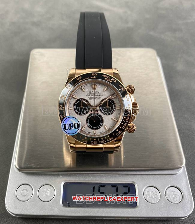 collectible watch UFO factory DaytonaRolexrose gold case meteorite disc 4131 mechanical weight live photos