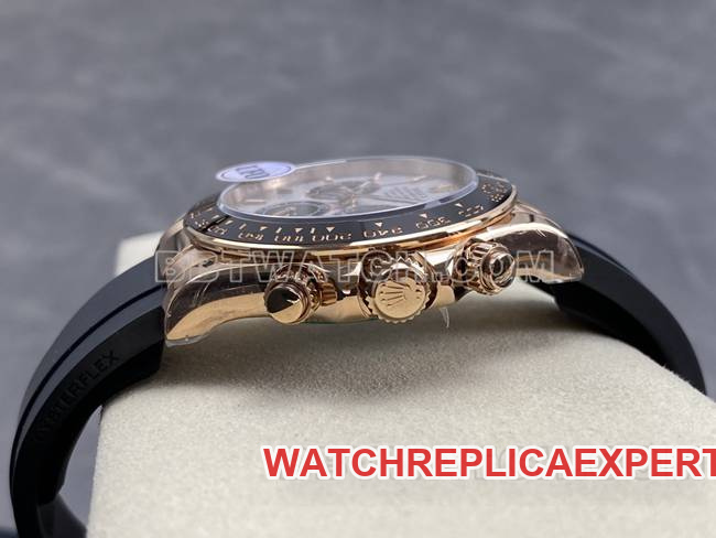 collectible watch UFO factory DaytonaRolexrose gold case meteorite disc 4131 mechanical side live photo