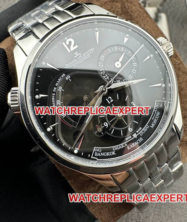 watch Jaeger-LeCoultre9F factory master black dial mechanical 1428421front live photo