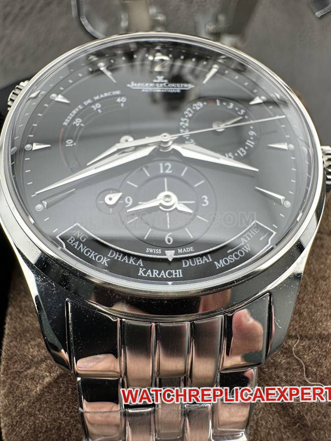watch Jaeger-LeCoultre9F factory master black dial mechanical 1428421front live photo