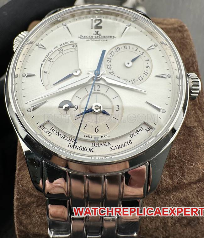 collectible watch Jaeger-LeCoultre9F factory master silver dial mechanical 1428421front live photo