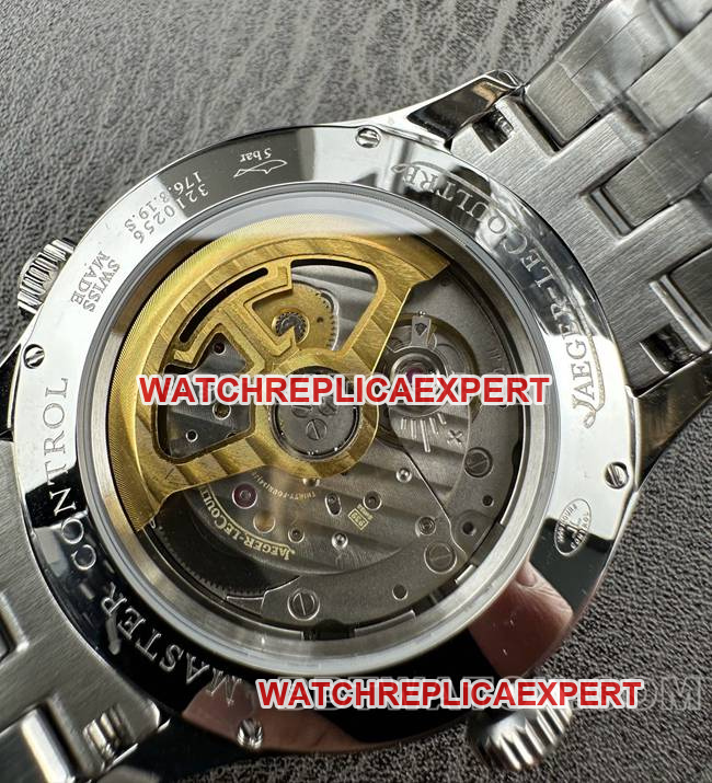 collectible watch Jaeger-LeCoultre9F factory master silver dial mechanical 1428421caseback live photo
