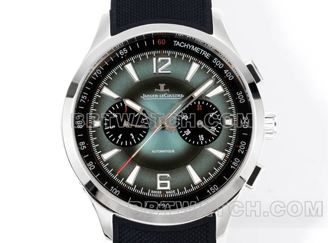 Top collectible watches Jaeger-LeCoultre Beichen Gray Plate Mechanical Black Rubber Model Front Actual Photos