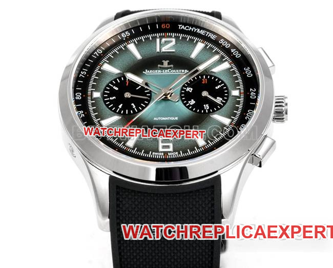 Top collectible watches Jaeger-LeCoultre Beichen Gray Plate Mechanical Black Rubber Model Front Actual Photos