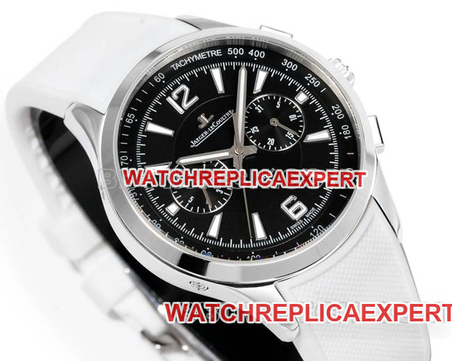 collectible watch Jaeger-LeCoultre Beichen black dial mechanical white rubber model front live photo