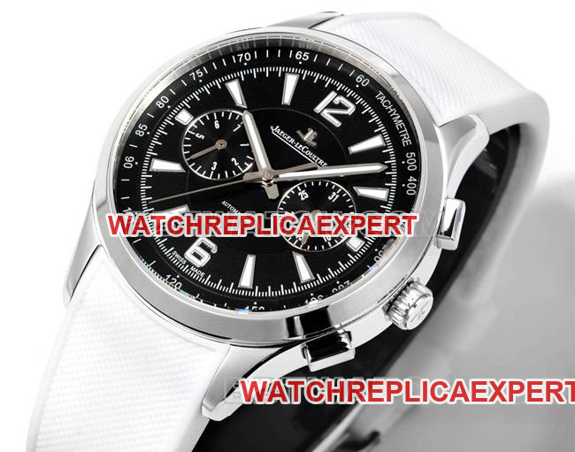 collectible watch Jaeger-LeCoultre Beichen black dial mechanical white rubber model front live photo